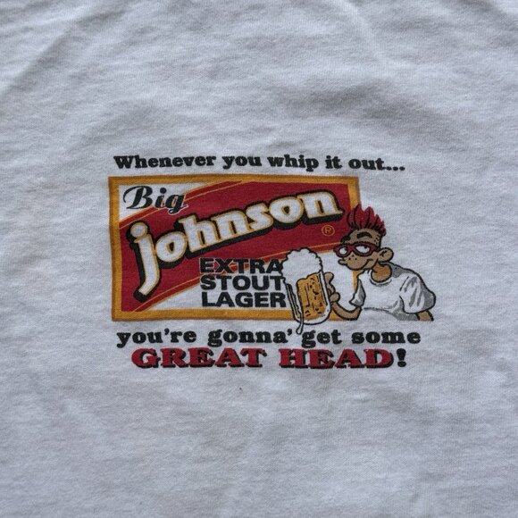 Vintage 1996 Big Johnson Beers Funny T-Shirt Size XXL Single Stitch Made In USA - Picture 2 of 9